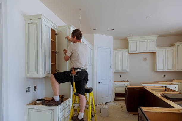 Kitchen island installation in Rogers by JMT Kitchen Cabinet